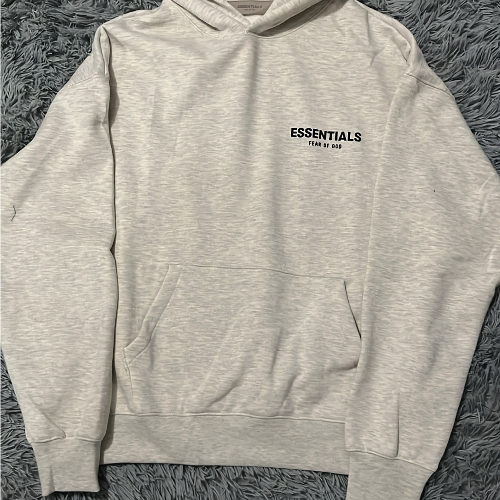 Fear Of God Essentials Light Gray Hoodie